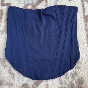 White fox corset top